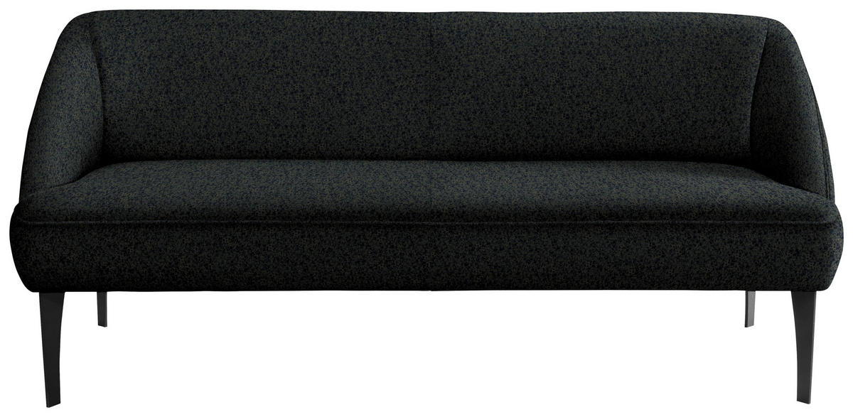 SITZBANK 237/85/72 cm Velours Dunkelgrün Metall  - Dunkelgrün/Schwarz, KONVENTIONELL, Textil/Metall (237/85/72cm) - Moderano