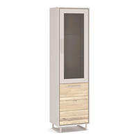 VITRÍNA, kašmírová, dub bianco, 54/197/40 cm - kašmírová/dub bianco, Design, kov/drevo (54/197/40cm) - Livetastic