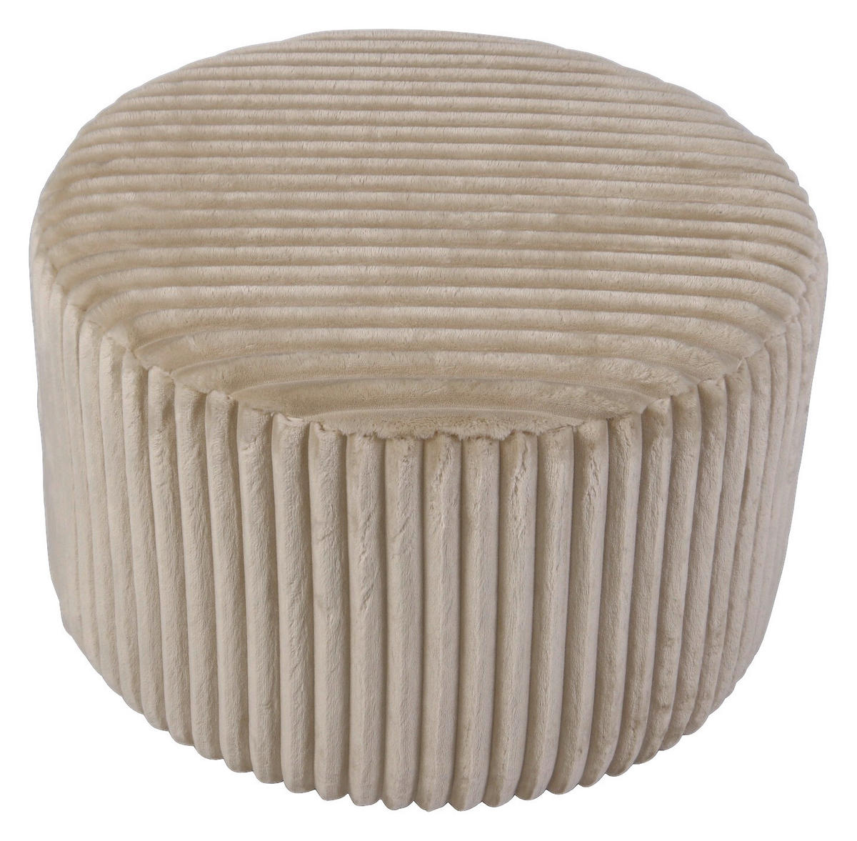 HOCKER in Textil Creme  - Creme, Design, Textil (59/36/59cm) - Xora