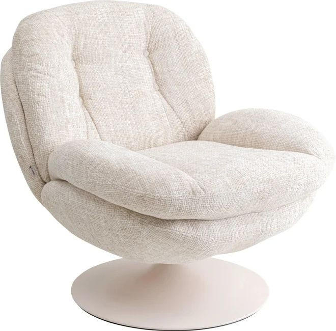 DESIGNSESSEL in Struktur Beige  - Beige, Design, Textil/Metall (84/86/89cm) - Kare-Design