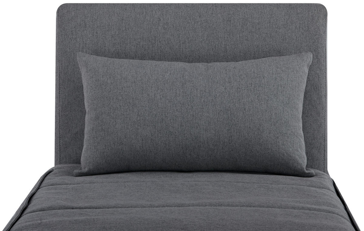 SCHLAFSESSEL Mikrofaser Dunkelgrau    - Dunkelgrau/Naturfarben, MODERN, Holz/Textil (77/81/90cm) - MID.YOU