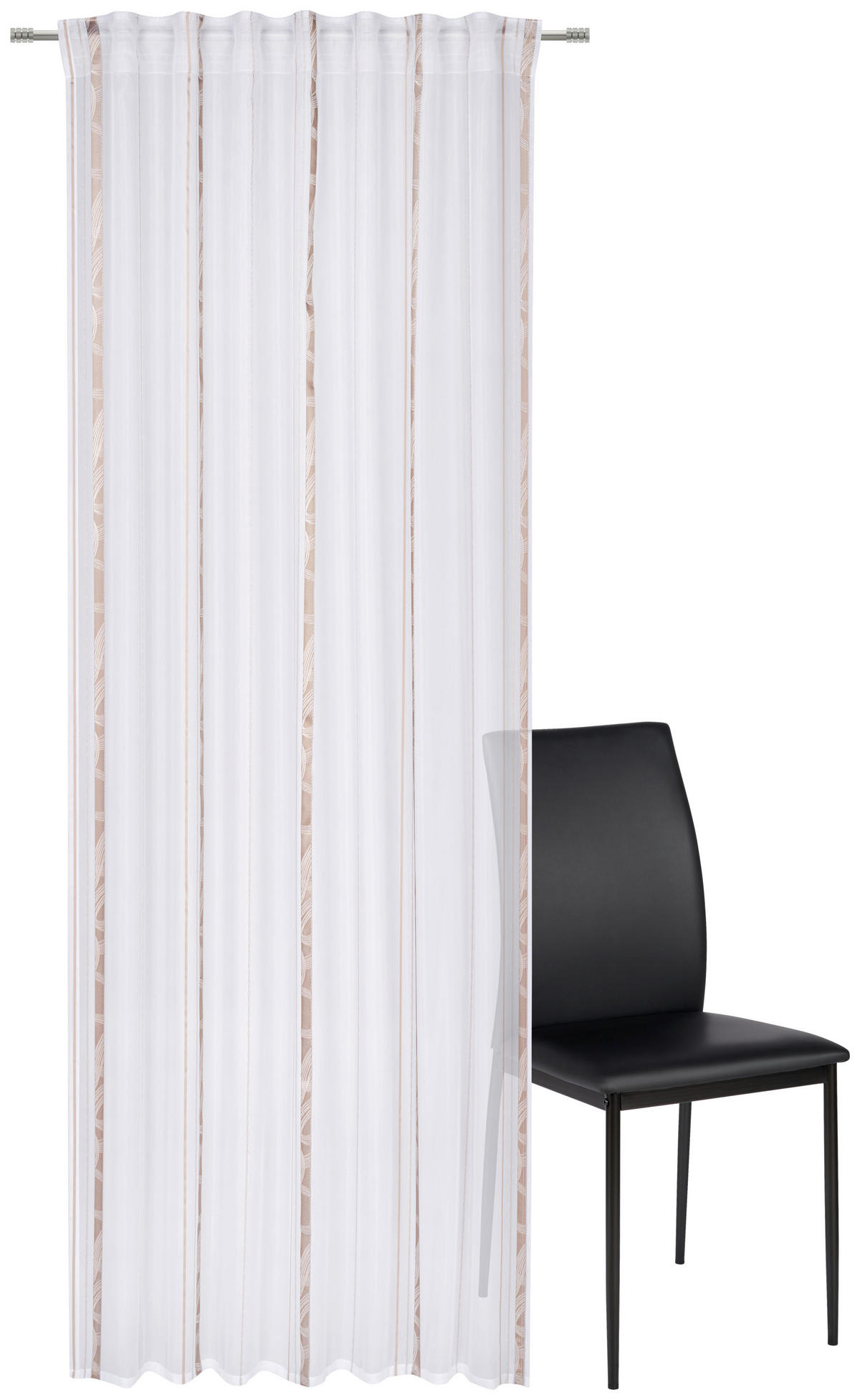 FERTIGVORHANG halbtransparent  - Beige, KONVENTIONELL, Textil (140/255cm) - Novel
