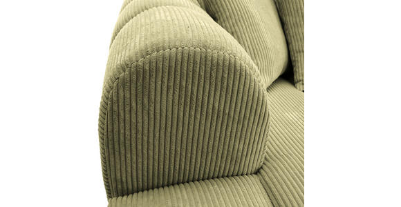 ECKSOFA Hellgrün Cord Zierkissen, Rücken echt  - Schwarz/Hellgrün, KONVENTIONELL, Kunststoff/Textil (162/313cm) - Carryhome