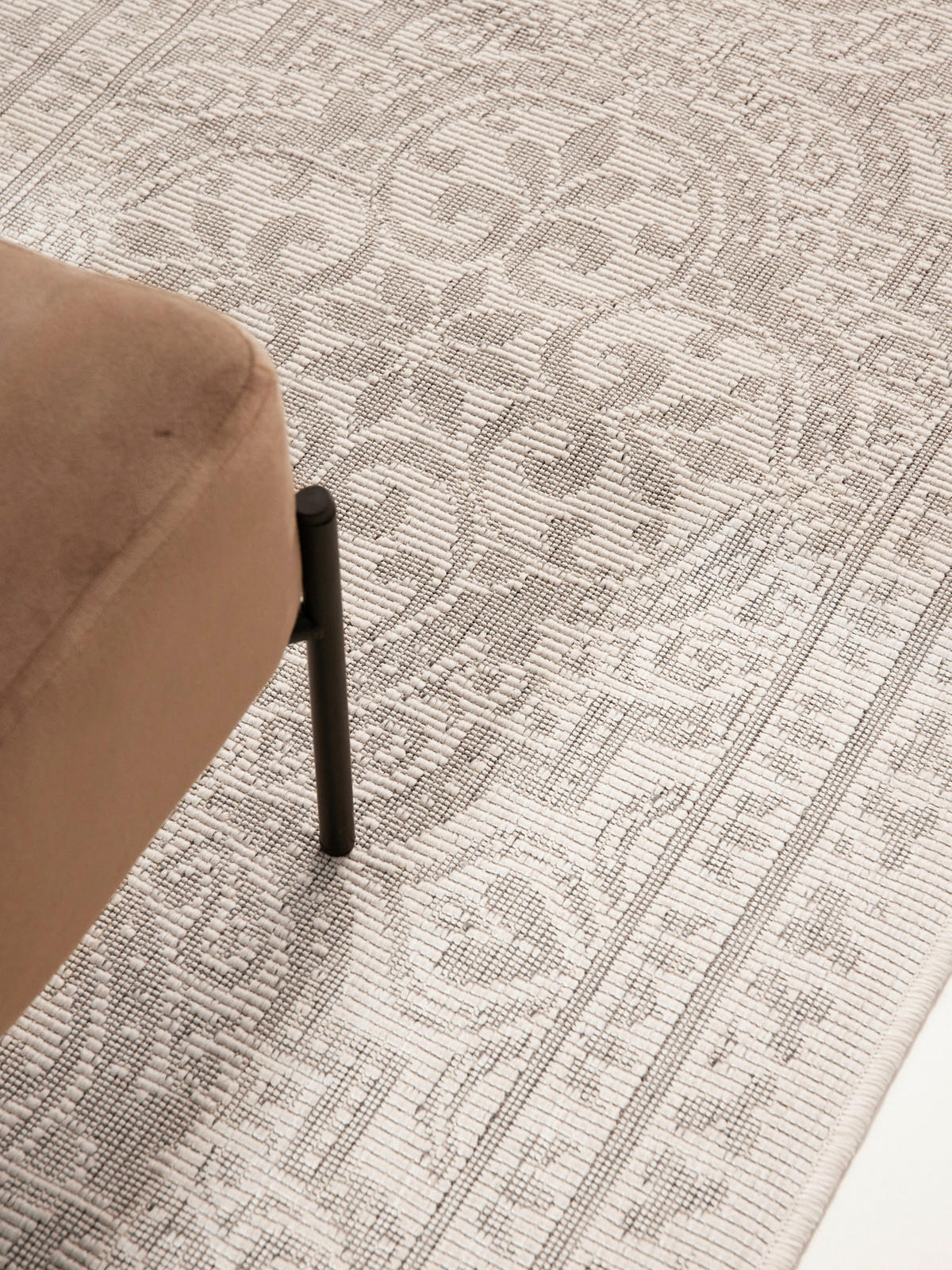 LÄUFER 80/250 cm Duet  - Weiß/Grau, Design, Kunststoff (80/250cm)