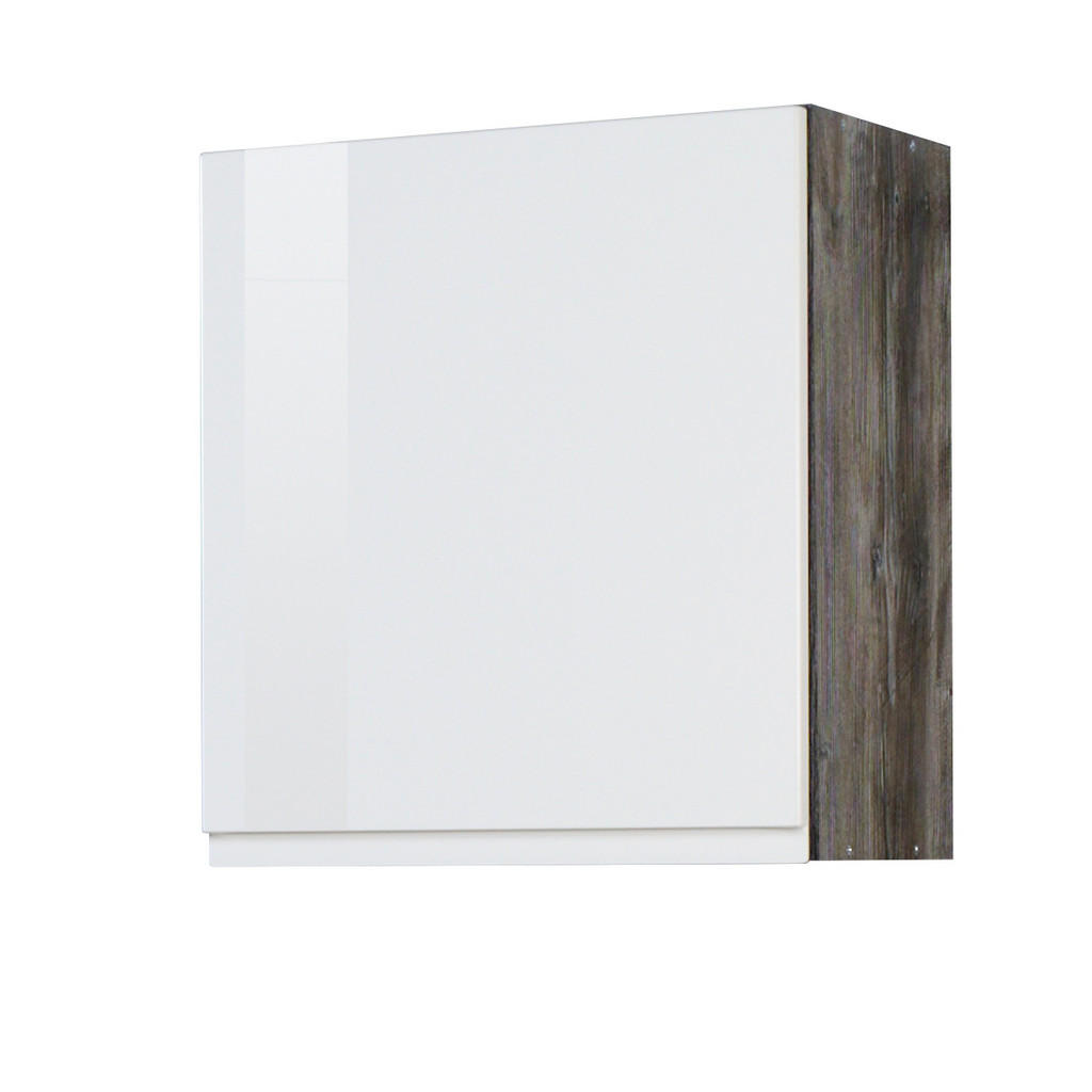 Küchenoberschrank Cardiff 50cm Weiß/vintage 1 Drehtür