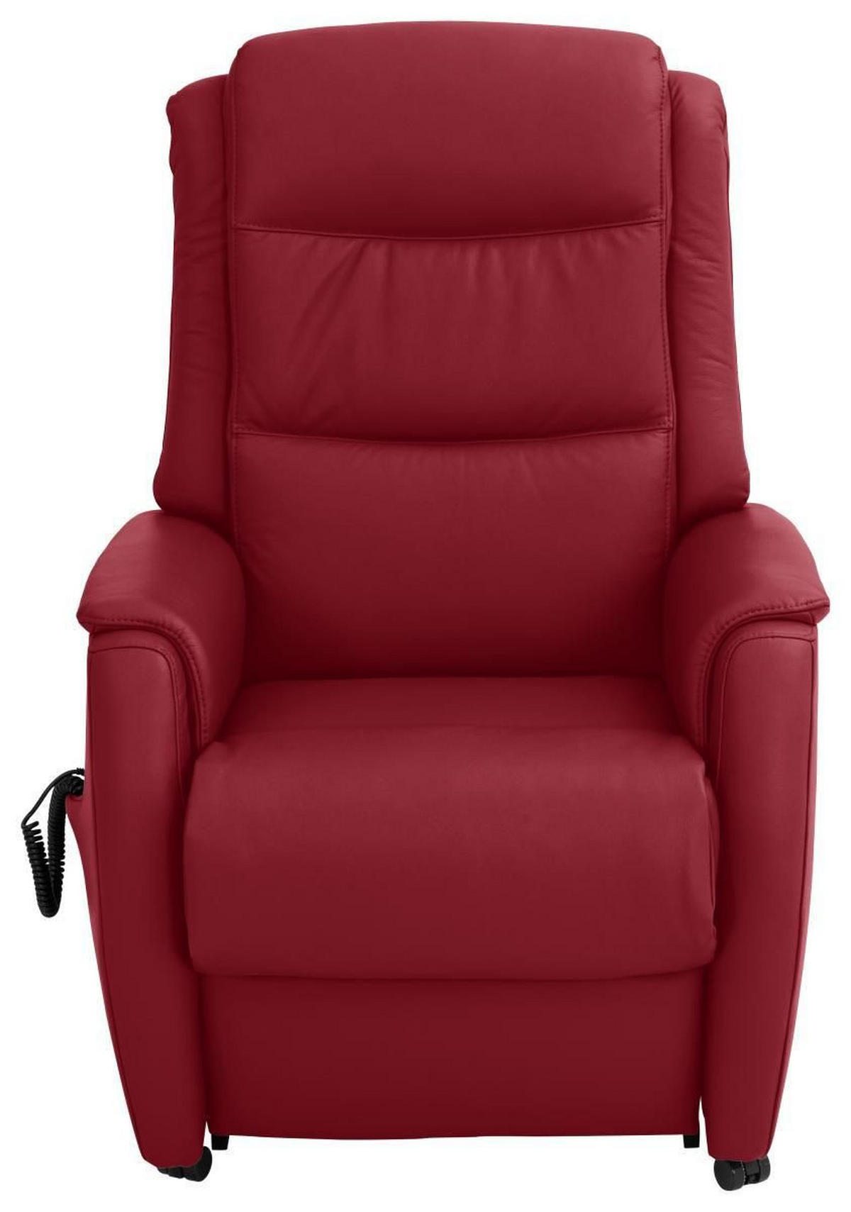FERNSEHSESSEL in Rot  - Rot/Schwarz, Konventionell, Leder/Kunststoff (72/109/82cm) - Valdera