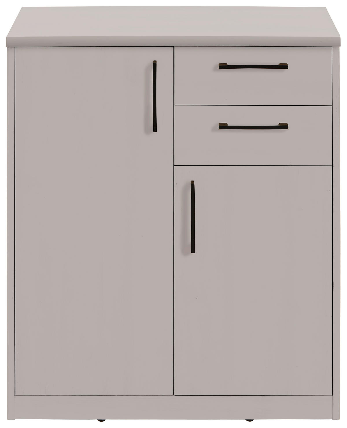KOMMODE  in 72/84/36 cm  - Kaschmir/Schwarz, Basics, Holzwerkstoff/Kunststoff (72/84/36cm) - Xora