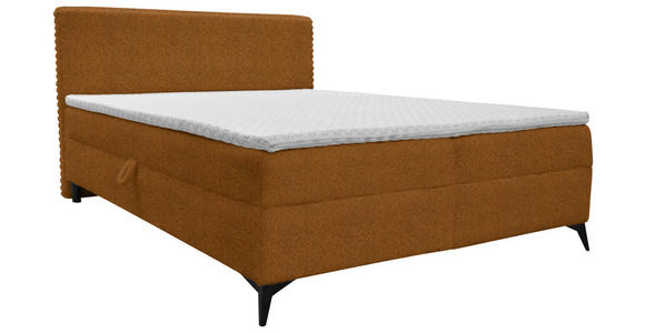 BOXBETT 140/200 cm in Cognac - Cognac/Schwarz, Design, Holz/Holzwerkstoff (140/200cm) - Xora