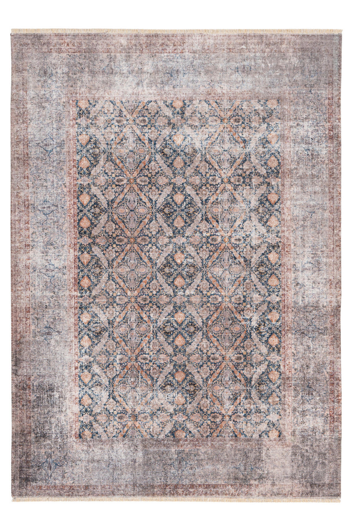 VINTAGE-TEPPICH 200/290 cm My Maurea Dunkelblau  - Dunkelblau, Basics, Textil (200/290cm) - Obsession