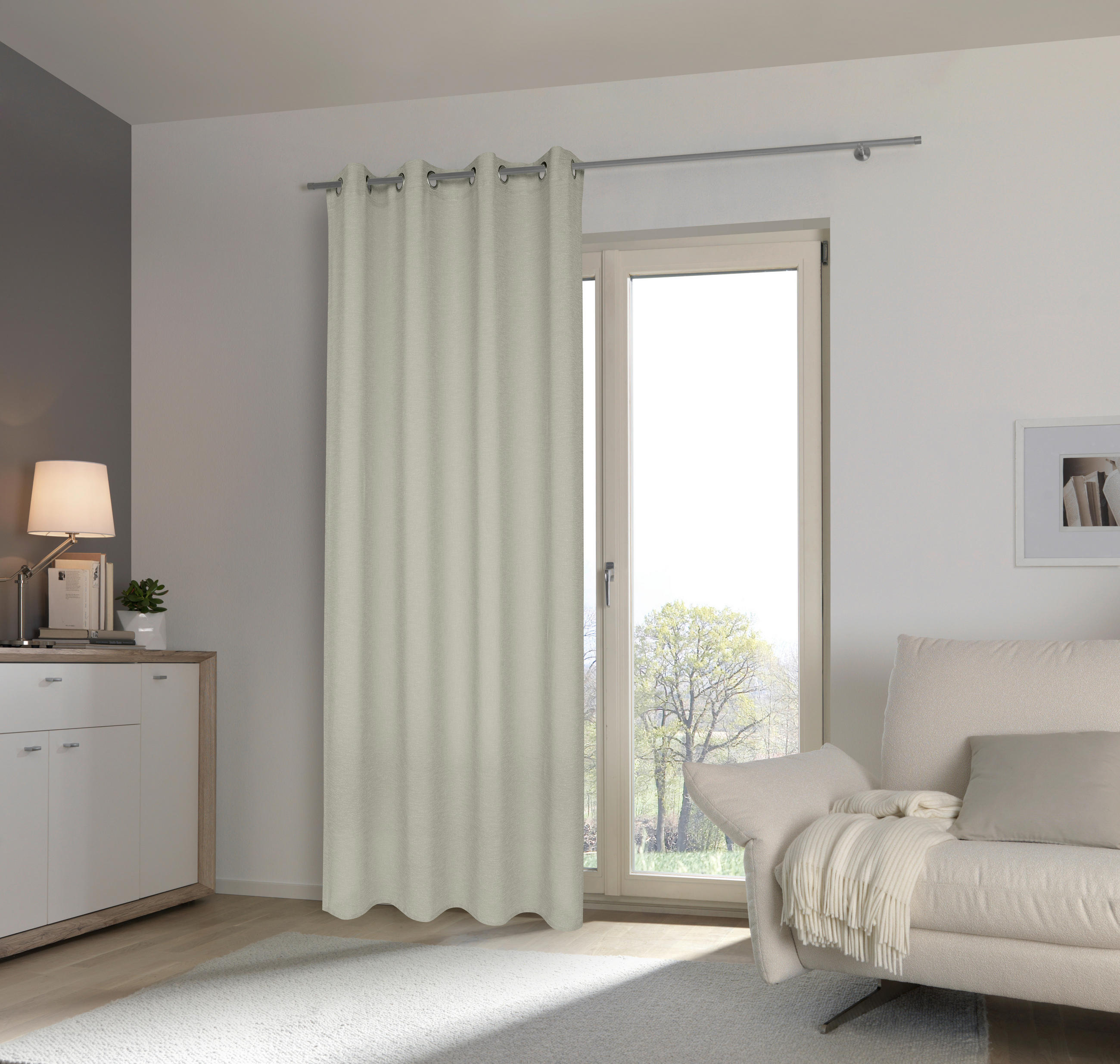 RINGLIS FÜGGÖNY részben áttetsző  - zöld, Design, textil (140/245cm) - Esposa