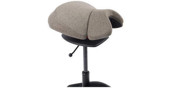 BÜROHOCKER 58/85/50 cm  - Schwarz/Grau, Design, Kunststoff/Textil (58/85/50cm) - Novel