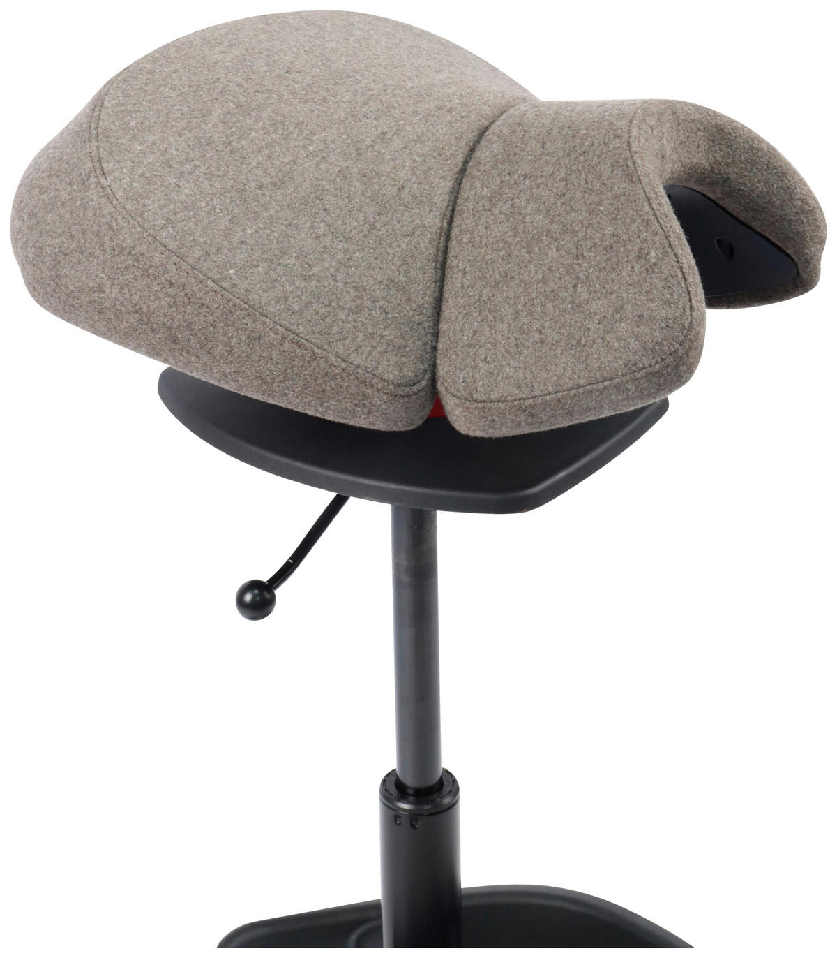 BÜROHOCKER 58/85/50 cm  - Schwarz/Grau, Design, Kunststoff/Textil (58/85/50cm) - Novel