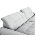 ECKSOFA in Webstoff Hellgrau  - Hellgrau/Schwarz, Design, Textil/Metall (265/180cm) - Carryhome