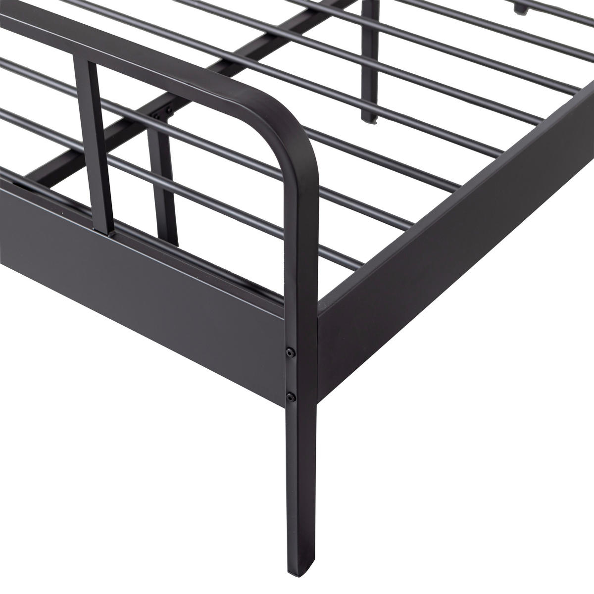 METALLBETT 120/200 cm  in Schwarz  - Schwarz, Basics, Metall (120/200cm) - MID.YOU