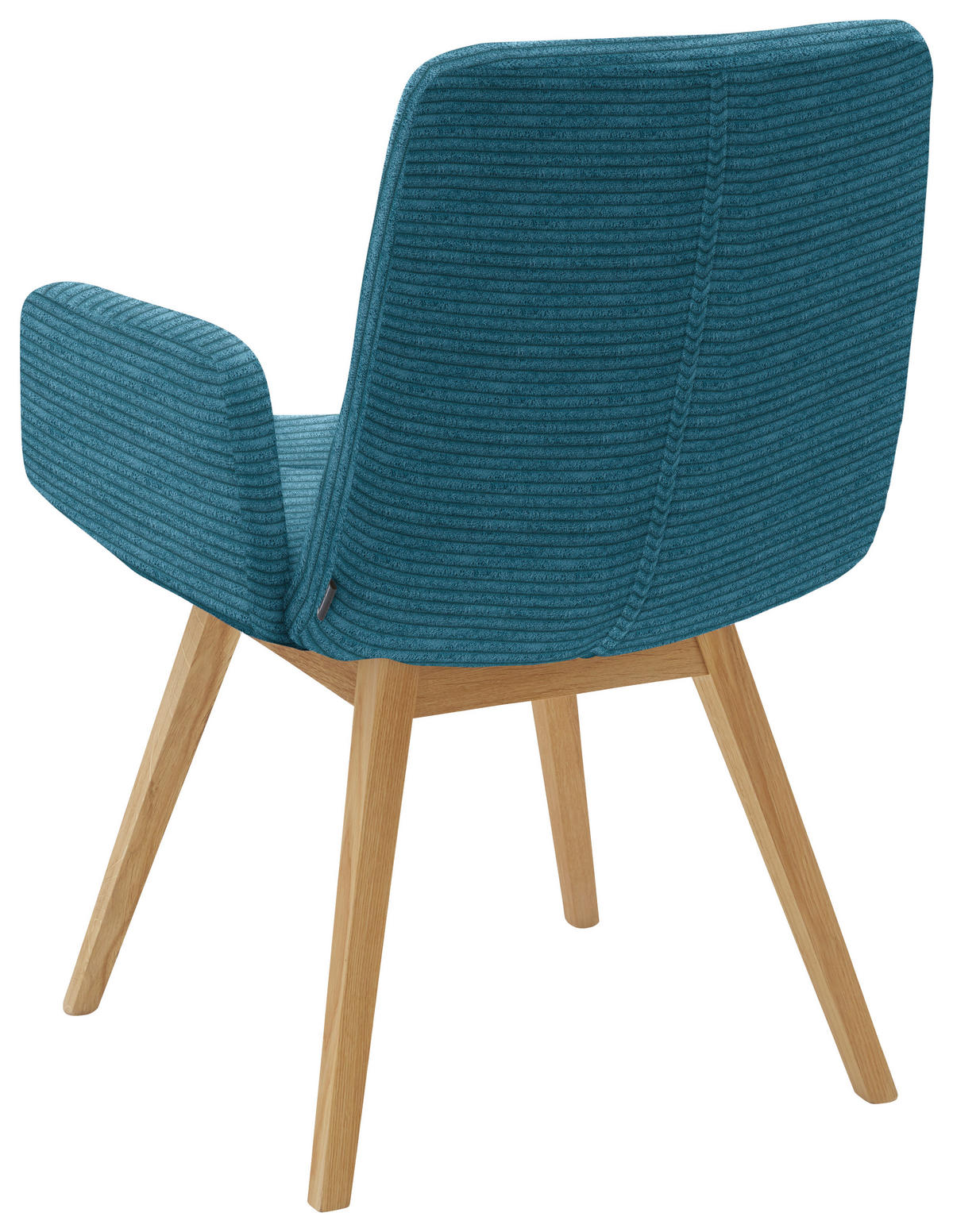 ARMLEHNSTUHL  in Cord  - Petrol/Naturfarben, Design, Holz/Textil (61/88/66cm) - Dieter Knoll