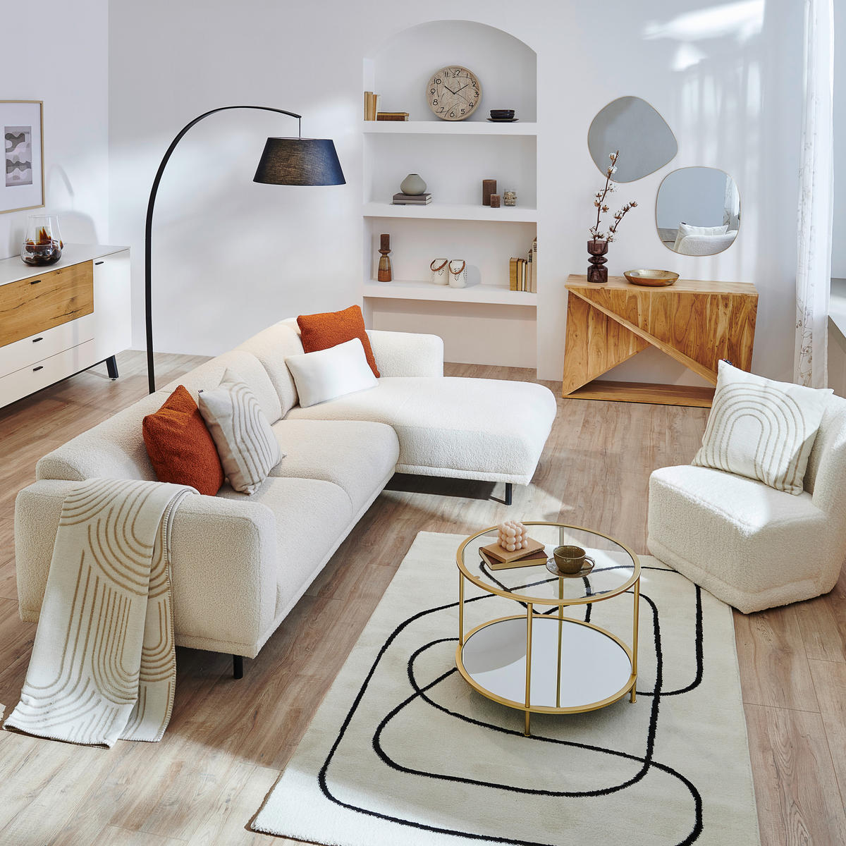 WEBTEPPICH 133/200 cm Artist Schwarz, Weiß  - Schwarz/Weiß, Design, Textil (133/200cm) - Esprit