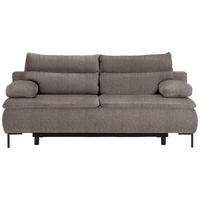 BOXSPRINGSOFA in Webstoff Braun  - Schwarz/Braun, Design, Textil/Metall (202/93/100cm) - Novel