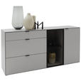 SIDEBOARD 181,9/87,9/45,2 cm  - Schwarz/Grau, Design, Glas/Holz (181,9/87,9/45,2cm) - Dieter Knoll