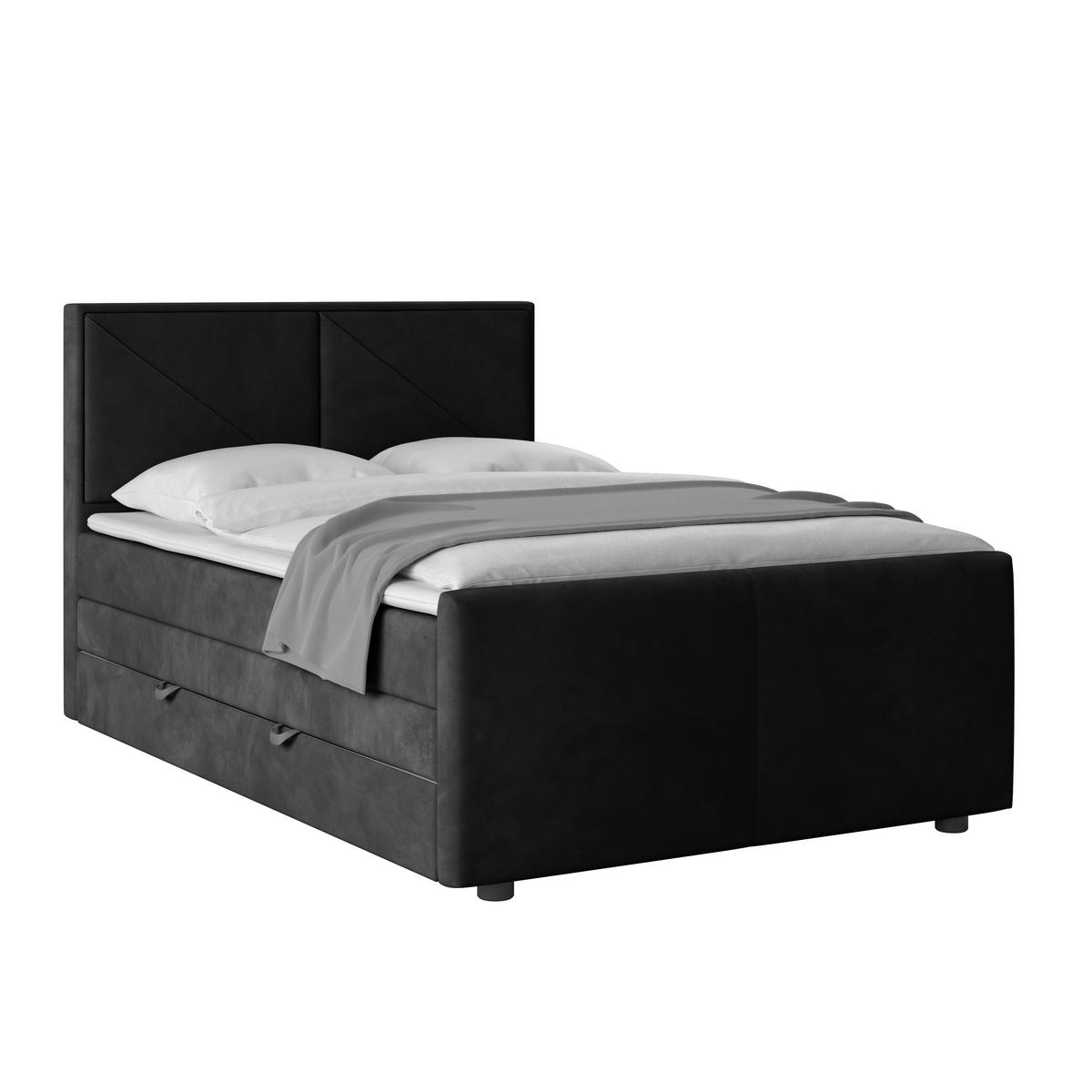BOXSPRINGBETT 140/200 cm  in Schwarz  - Schwarz, Modern, Holz/Kunststoff (140/200cm) - MID.YOU