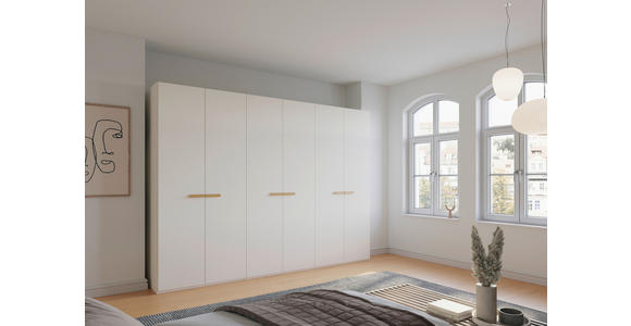 DREHTÜRENSCHRANK 301/223/60 cm 6-türig Weiß - Weiß, Trend, Holz/Holzwerkstoff (301/223/60cm) - Novel