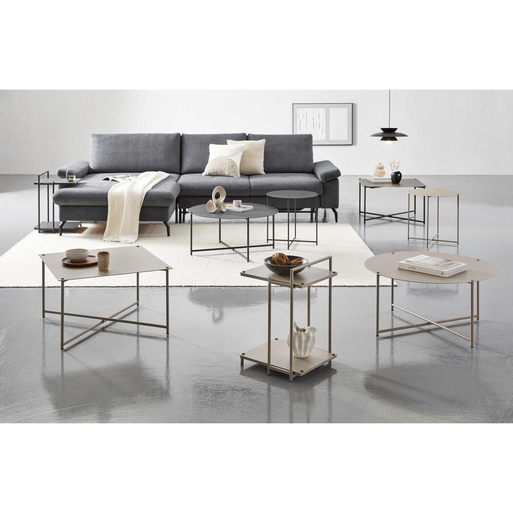 Thumbnail - Venda Ecksofa, Graphit, Textil, 3-Sitzer, Füllung: Schaumstoff, L-Form, links montierbar, rechts montierbar, 302x180 cm,...
