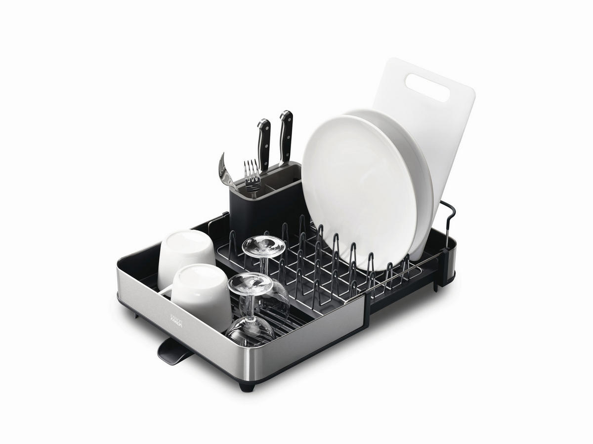 ABTROPFMATTE   - Grau Hochglanz, Basics, Kunststoff/Metall (34/35,3/16,7cm) - Joseph Joseph