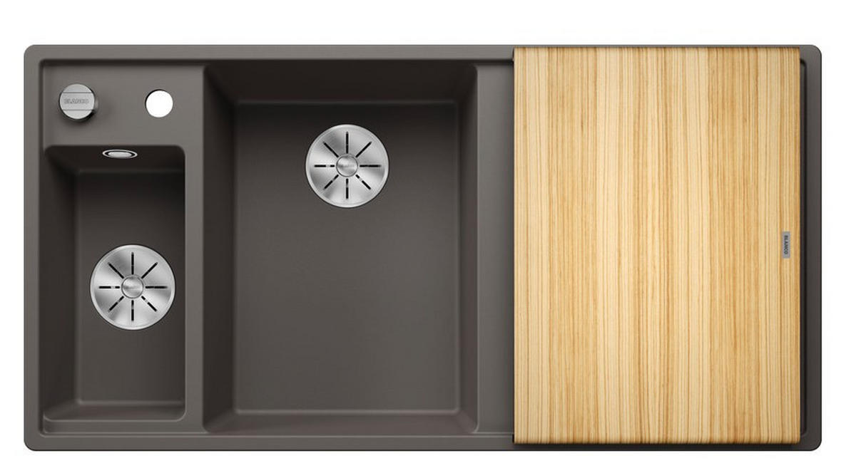 SPÜLE Axia III  - Grau, Basics, Holz/Stein (100/19/51cm) - Blanco