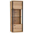 HÄNGEVITRINE in Schwarz, Eichefarben   - Eichefarben/Schwarz, KONVENTIONELL, Glas/Holzwerkstoff (49,8/140,6/38cm) - Xora