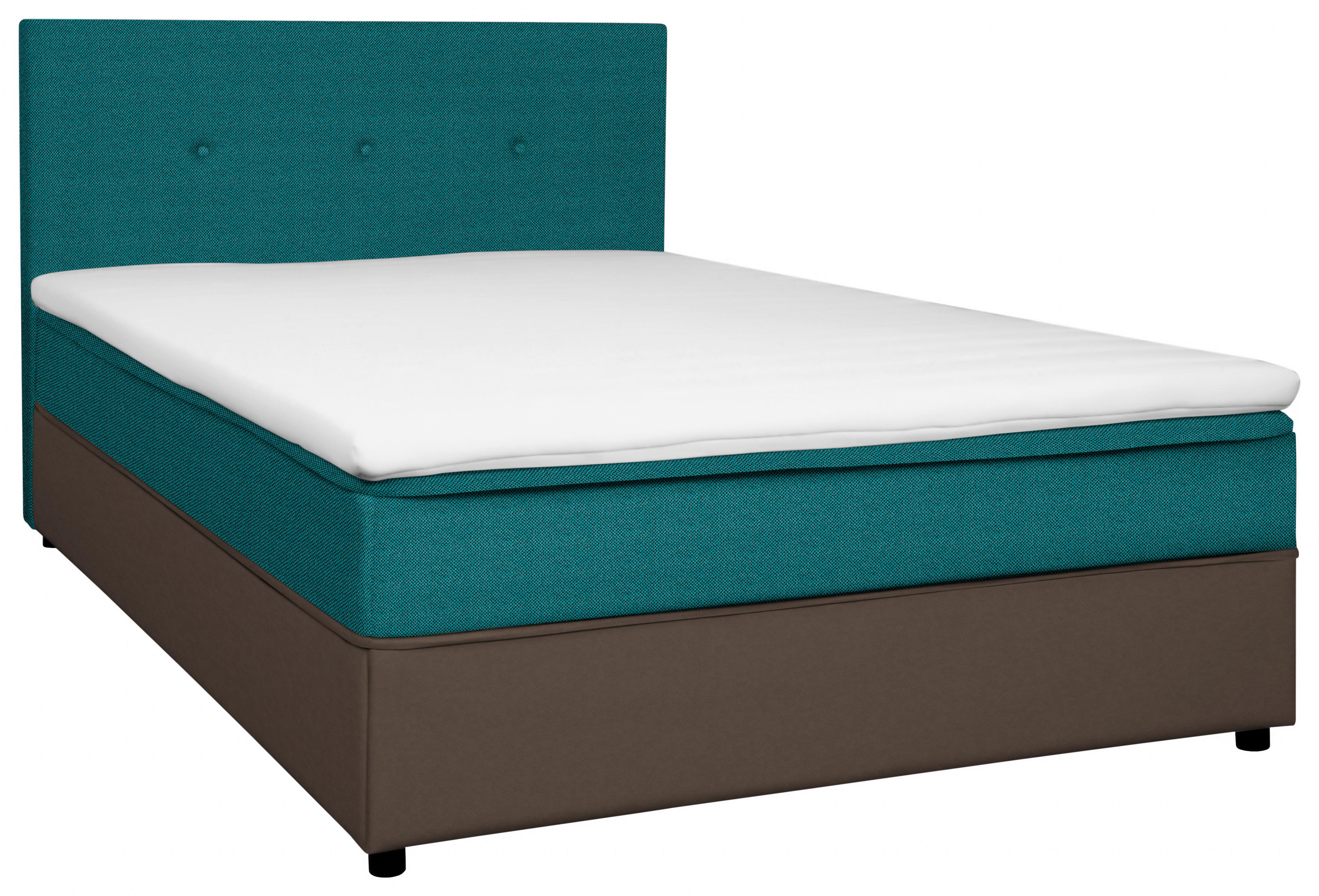 BOXBETT 120/200 cm  in Grau, Türkis  - Türkis/Schwarz, KONVENTIONELL, Holz/Textil (120/200cm) - Boxxx