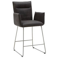 TRESENSESSEL in Anthrazit, Edelstahlfarben  - Edelstahlfarben/Anthrazit, Design, Textil/Metall (56/98/62cm) - Valnatura