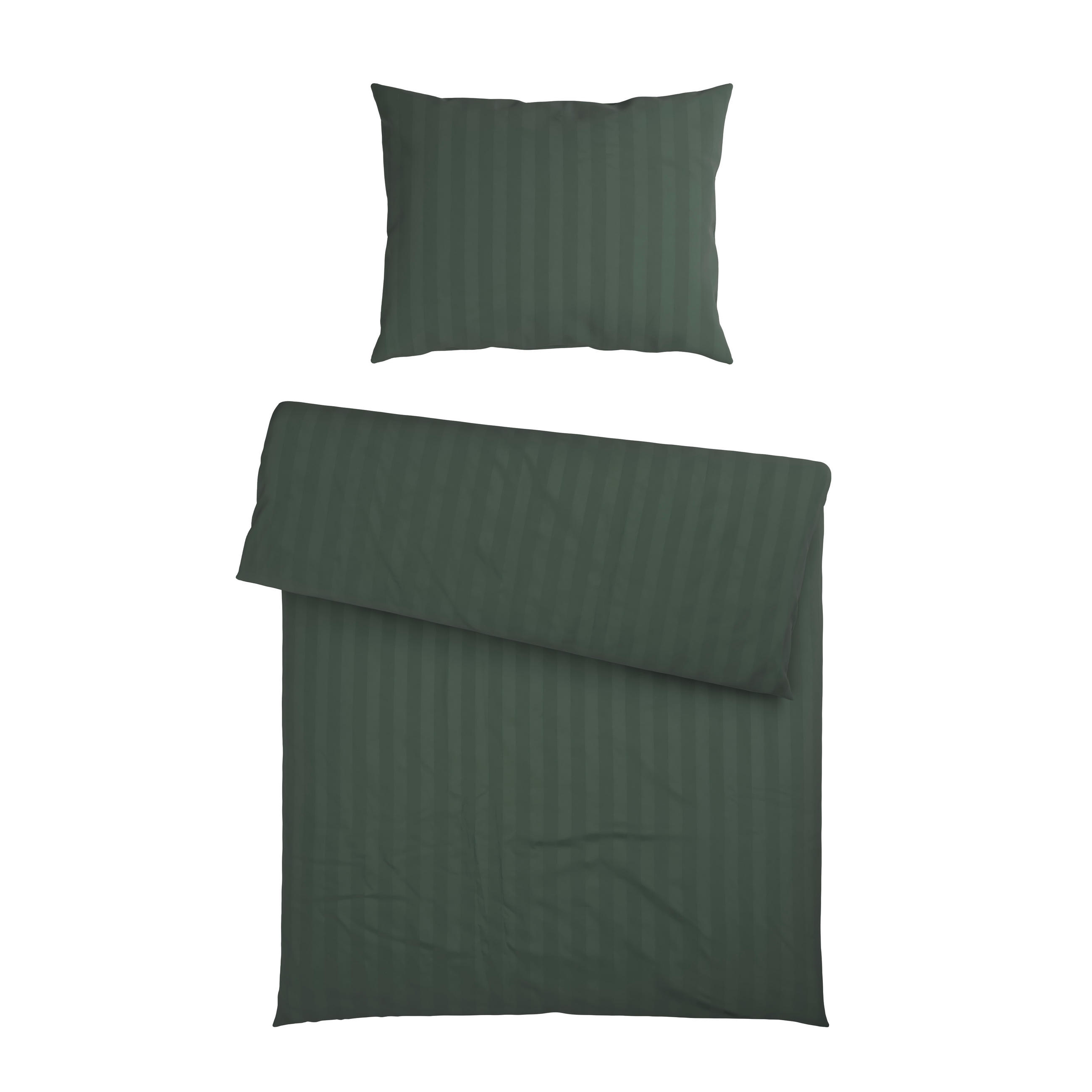 BETTWÄSCHE 2-teilig Damast 140/200 cm  - Salbeigrün, KONVENTIONELL, Textil (140/200cm) - Dieter Knoll