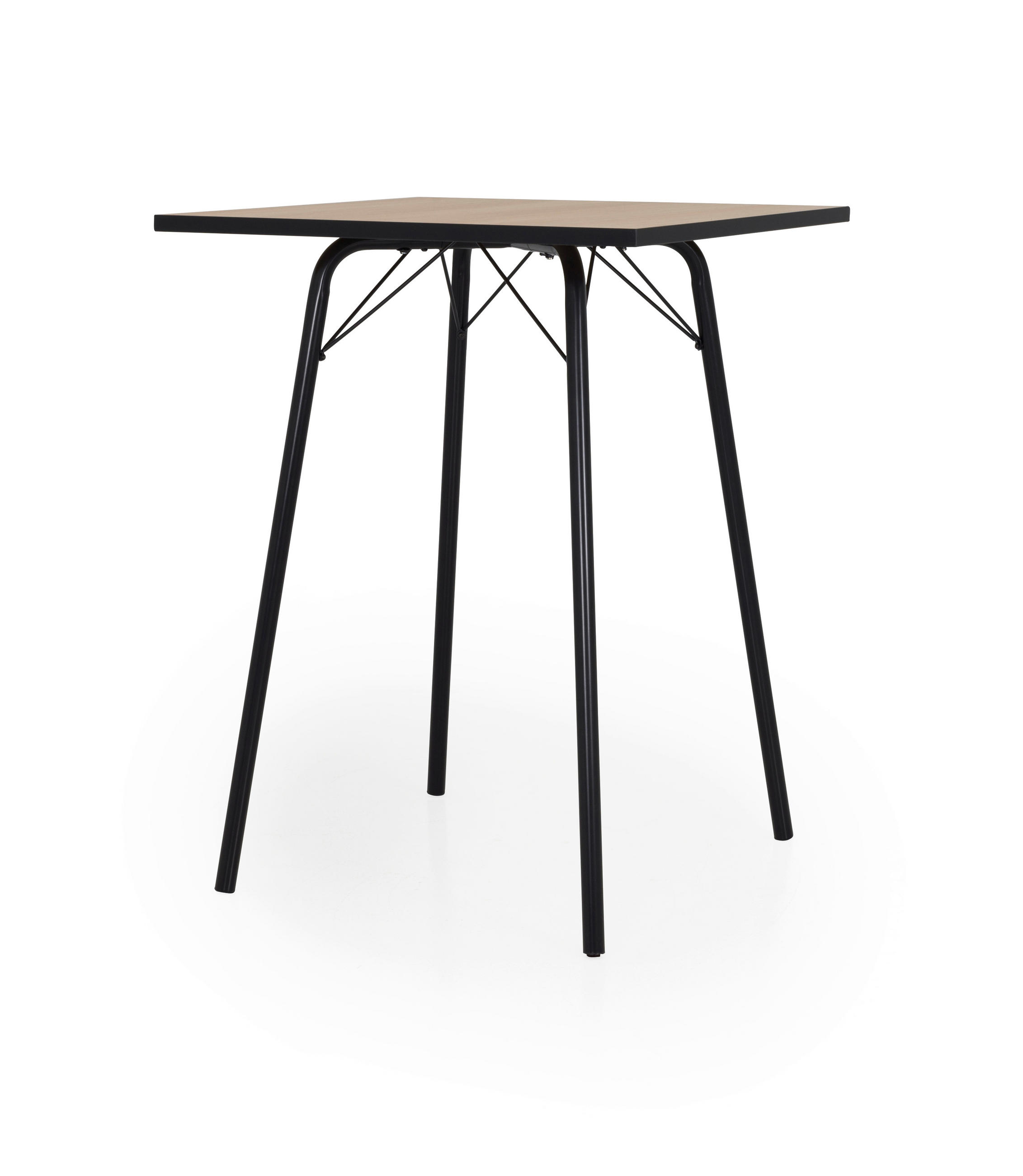 BARTISCH in Metall, Holzwerkstoff 80/80/105 cm   - Eichefarben/Schwarz, MODERN, Holzwerkstoff/Metall (80/80/105cm) - Lomoco