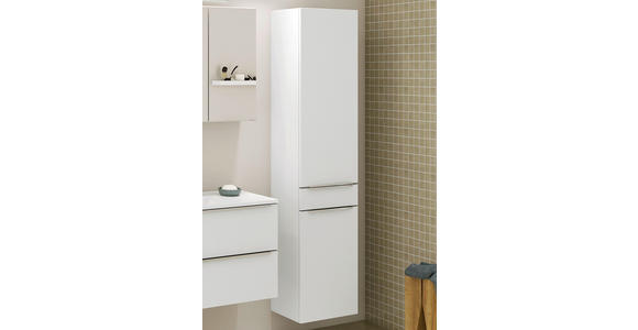 HOCHSCHRANK 40/180/35 cm - Edelstahlfarben/Silberfarben, KONVENTIONELL, Holzwerkstoff/Kunststoff (40/180/35cm) - Xora