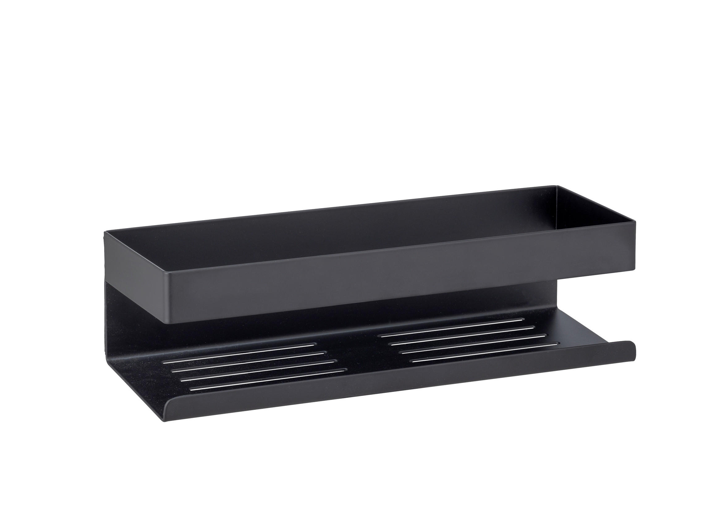 WANDREGAL  - Schwarz, KONVENTIONELL, Metall (30/8/10,5cm) - Wenko