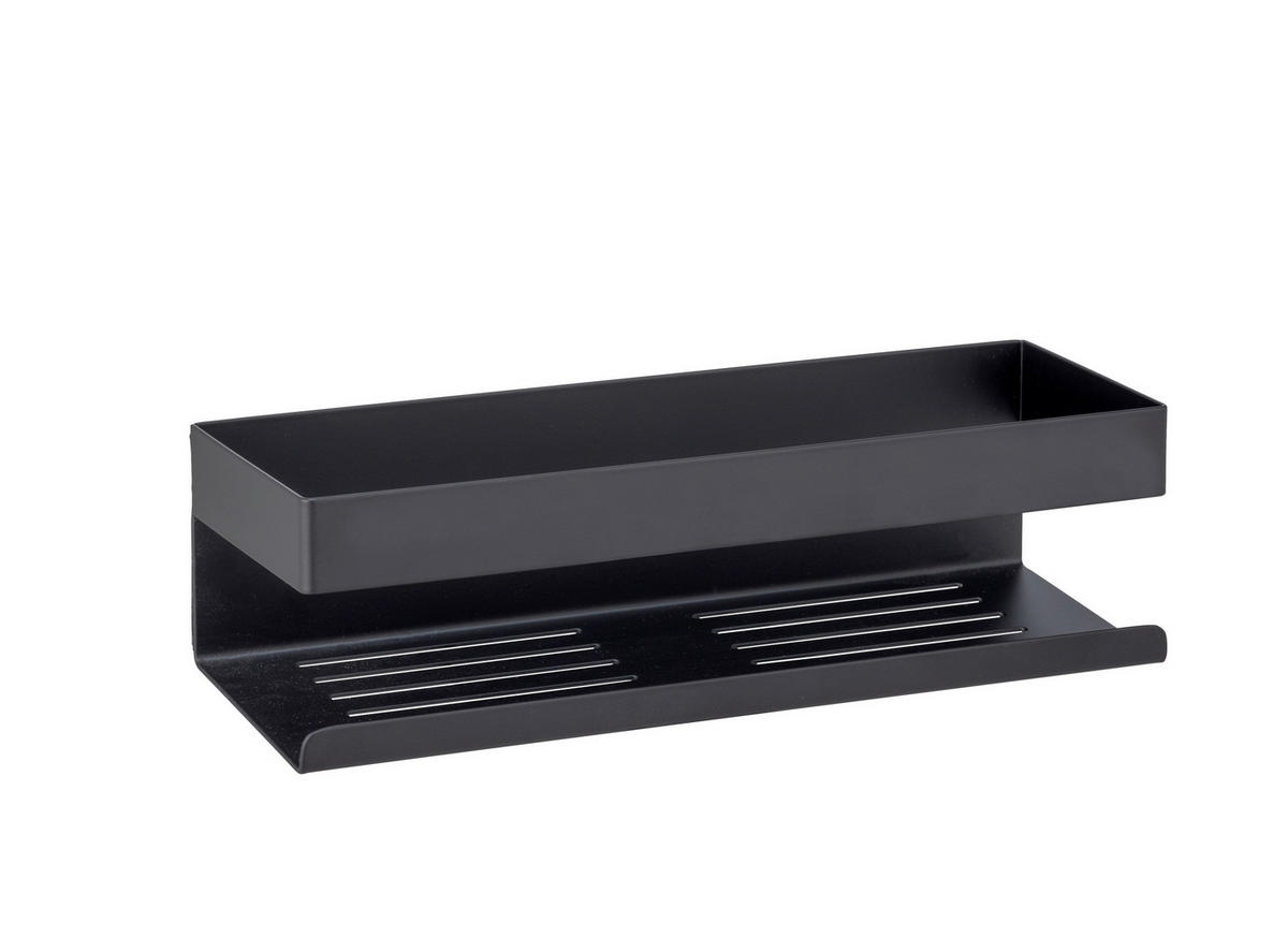 WANDREGAL  - Schwarz, KONVENTIONELL, Metall (30/8/10,5cm) - Wenko