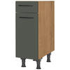 SCHUBKASTENUNTERSCHRANK 30/87/56 cm  in Grün, Eichefarben  - Eichefarben/Schwarz, MODERN, Holzwerkstoff/Metall (30/87/56cm) - Nobilia