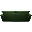 BIGSOFA Webstoff Dunkelgrün  - Dunkelgrün/Schwarz, KONVENTIONELL, Kunststoff/Textil (243/90,5/130cm) - Ambia Home