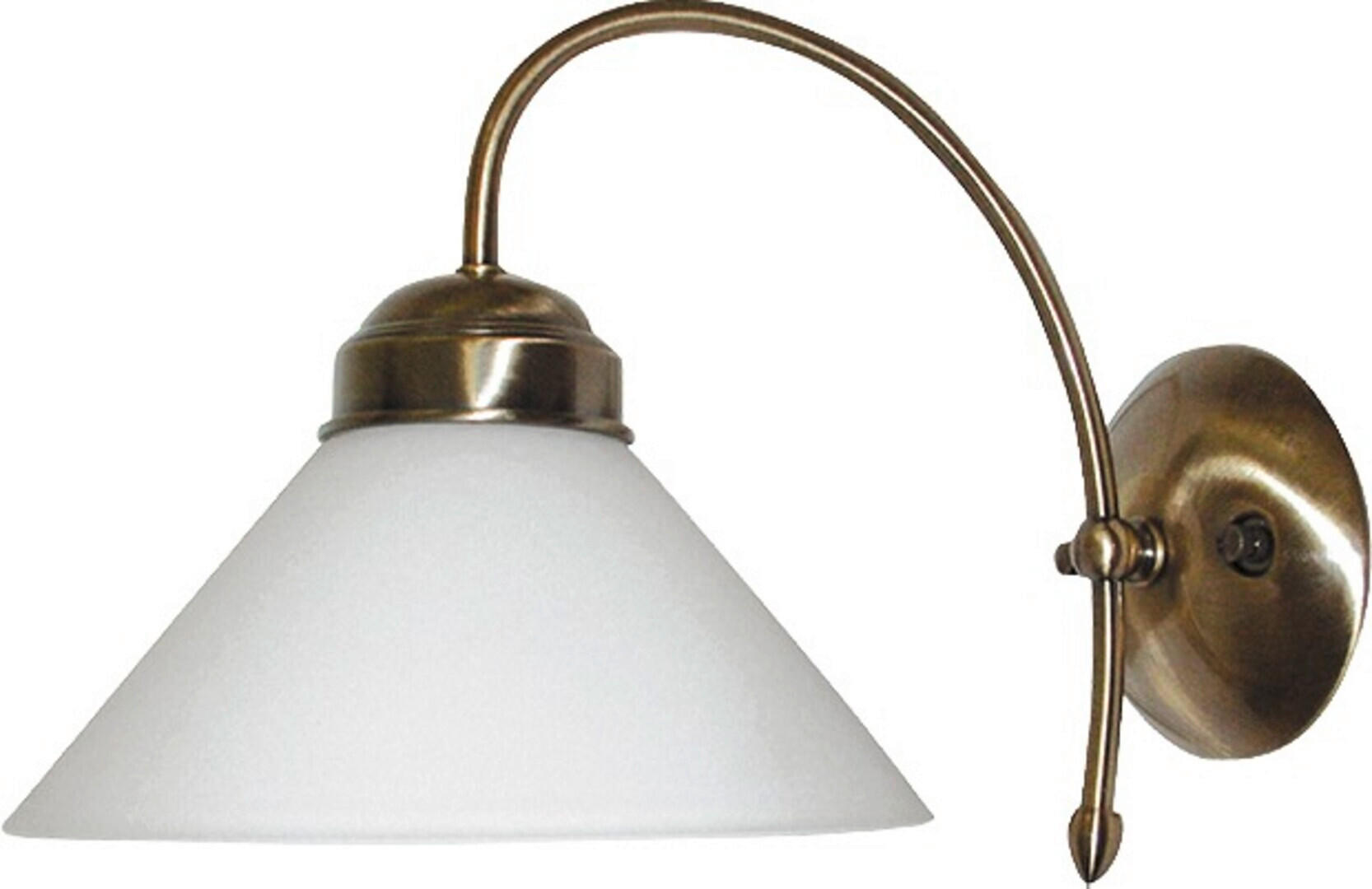 SVJETILJKA ZIDNA Marian  - brončane boje/bijela, Trend, staklo/metal (35/24cm)