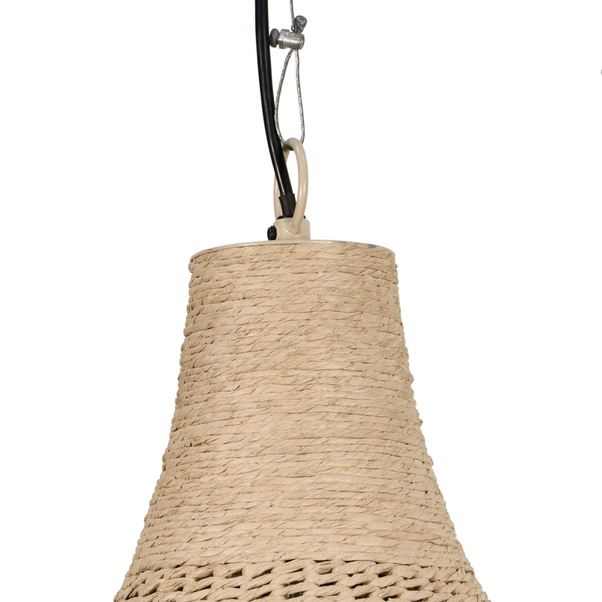 PENDELLEUCHTE 54/183 cm  - Schwarz/Naturfarben, Natur, Naturmaterialien/Metall (54/183cm) - Trio Leuchten