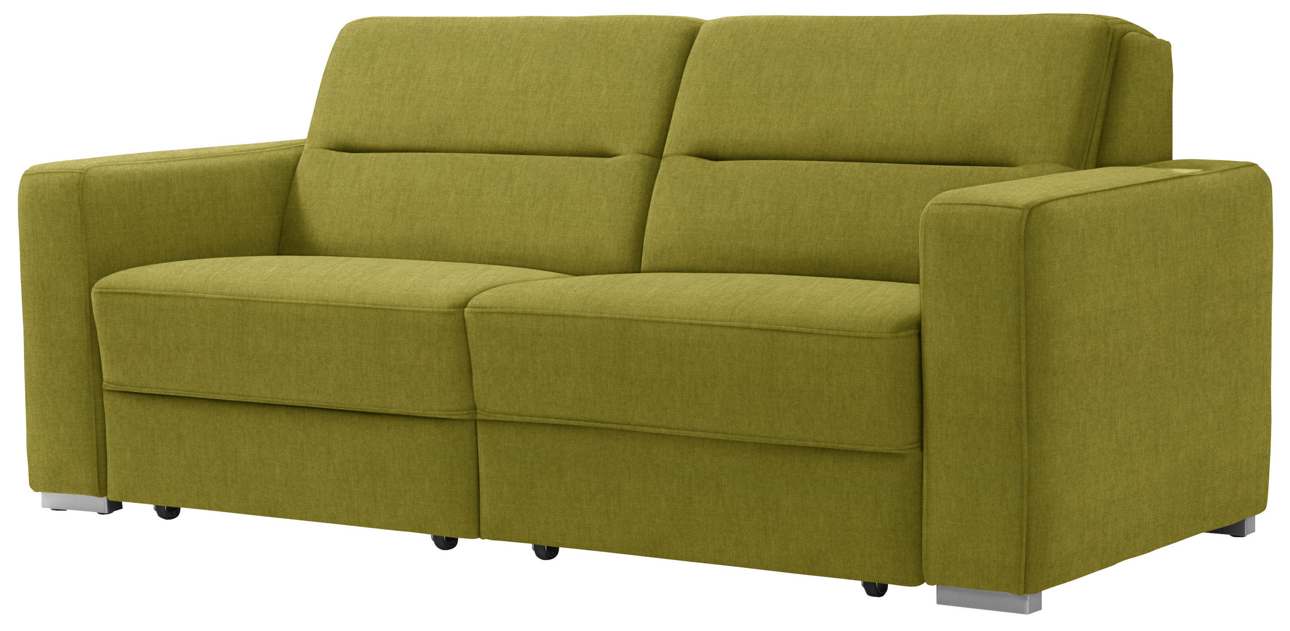 SCHLAFSOFA Grün  - Grün, KONVENTIONELL, Textil/Metall (202/86/92cm) - Sedda