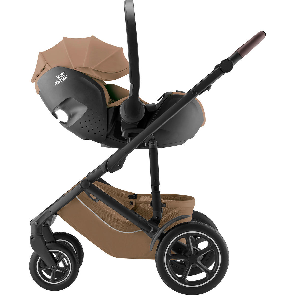 KINDERWAGENSET  Smile 5Z Set  Warm Caramel  - Hellbraun/Grau, Basics, Textil/Metall (57/112/97,7cm) - Britax Römer