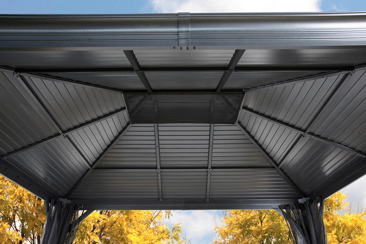 PAVILLON 364/291/299 cm Aluminium  - Anthrazit, Basics, Metall (364/291/299cm) - Ambia Garden