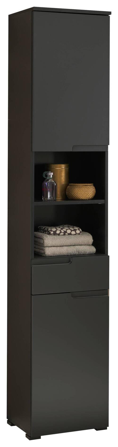 HOCHSCHRANK 40/191/32 cm  - Schwarz, MODERN, Holzwerkstoff/Kunststoff (40/191/32cm) - MID.YOU