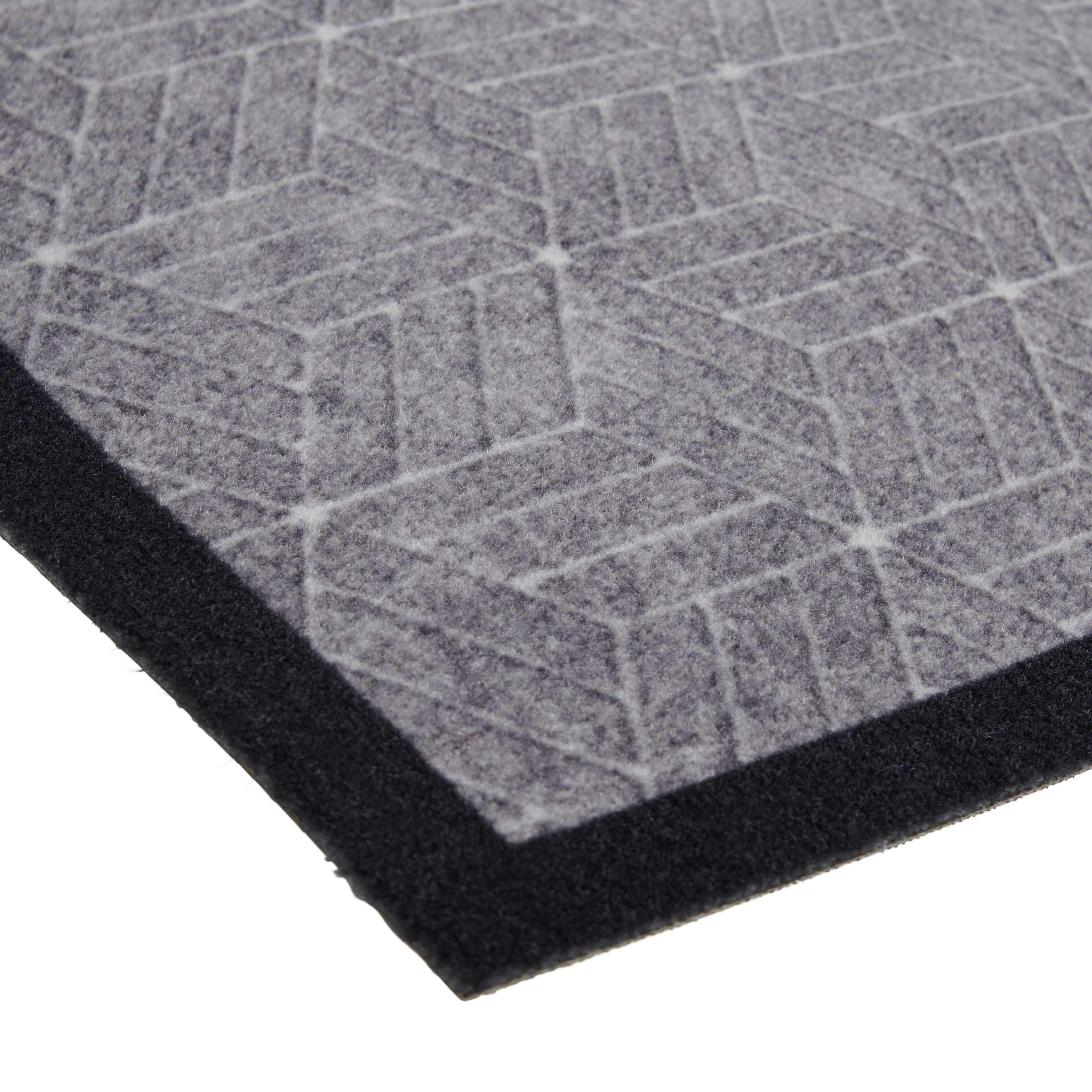 FUßMATTE 45/75 cm Cube  - Grau, KONVENTIONELL, Kunststoff/Textil (45/75cm) - Esposa