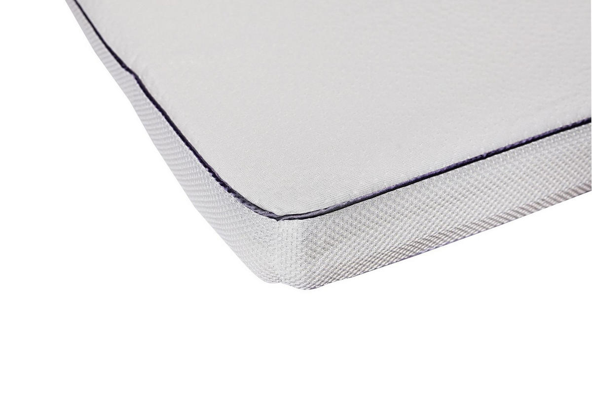 VRCHNÝ MATRAC, 140/200 cm  - sivá/biela, Basics, textil (140/200cm) - Sleeptex