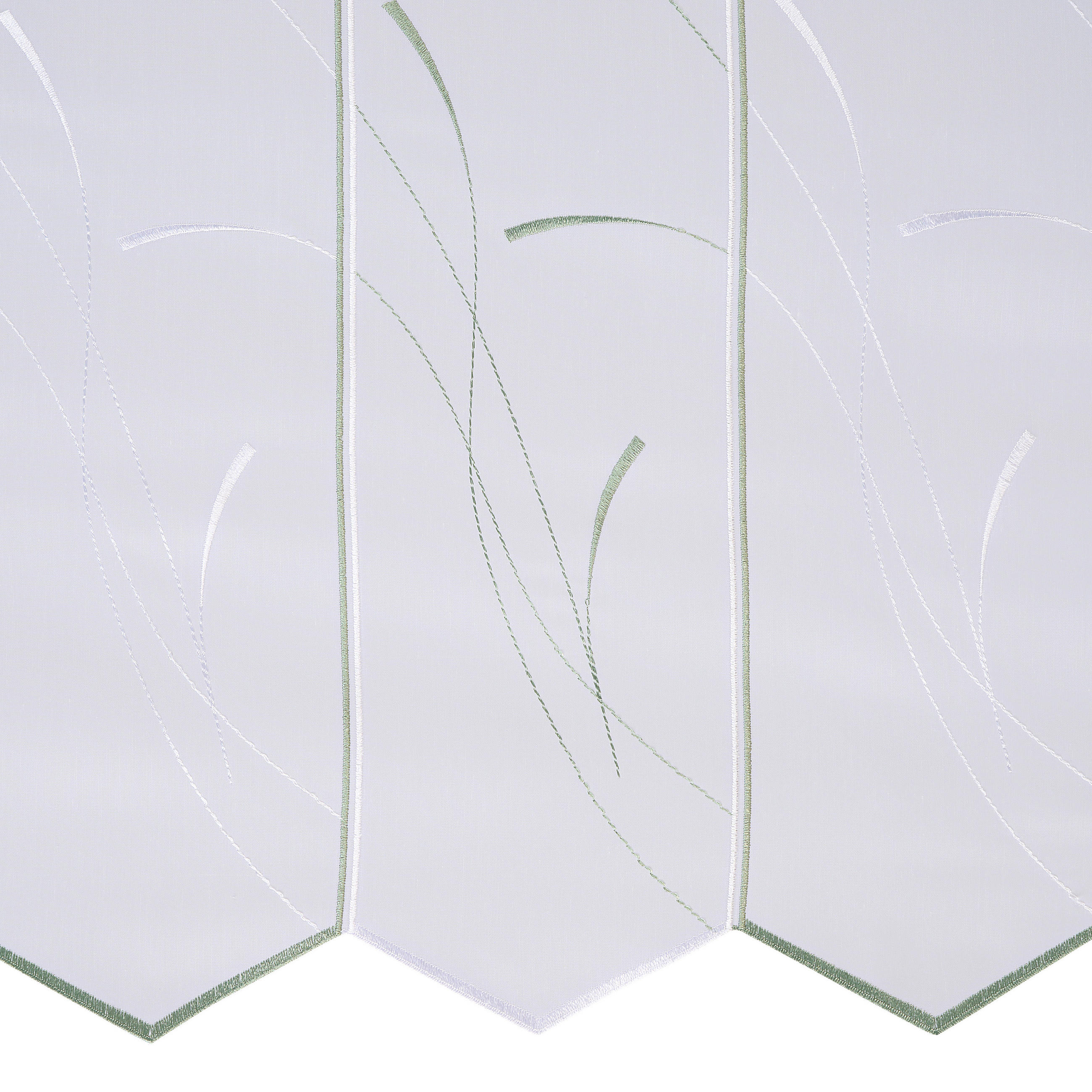 KURZGARDINE   - Weiß/Grün, KONVENTIONELL, Textil (75cm) - Esposa