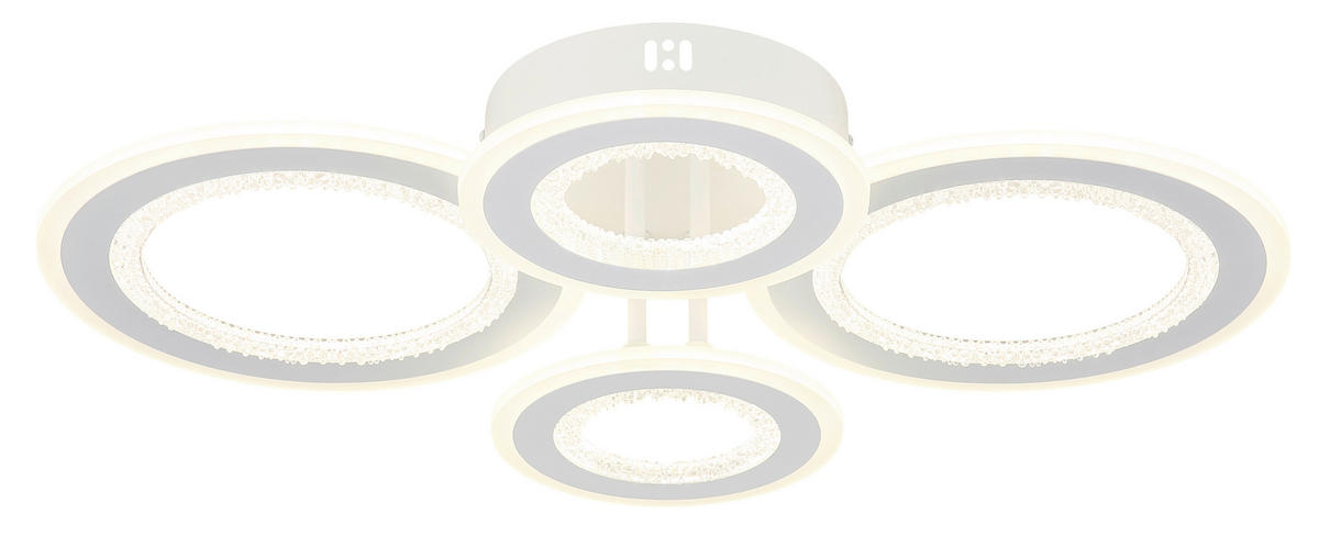 LED-DECKENLEUCHTE 59/42/12 cm   - Klar/Weiß, Design, Kunststoff/Metall (59/42/12cm) - Globo