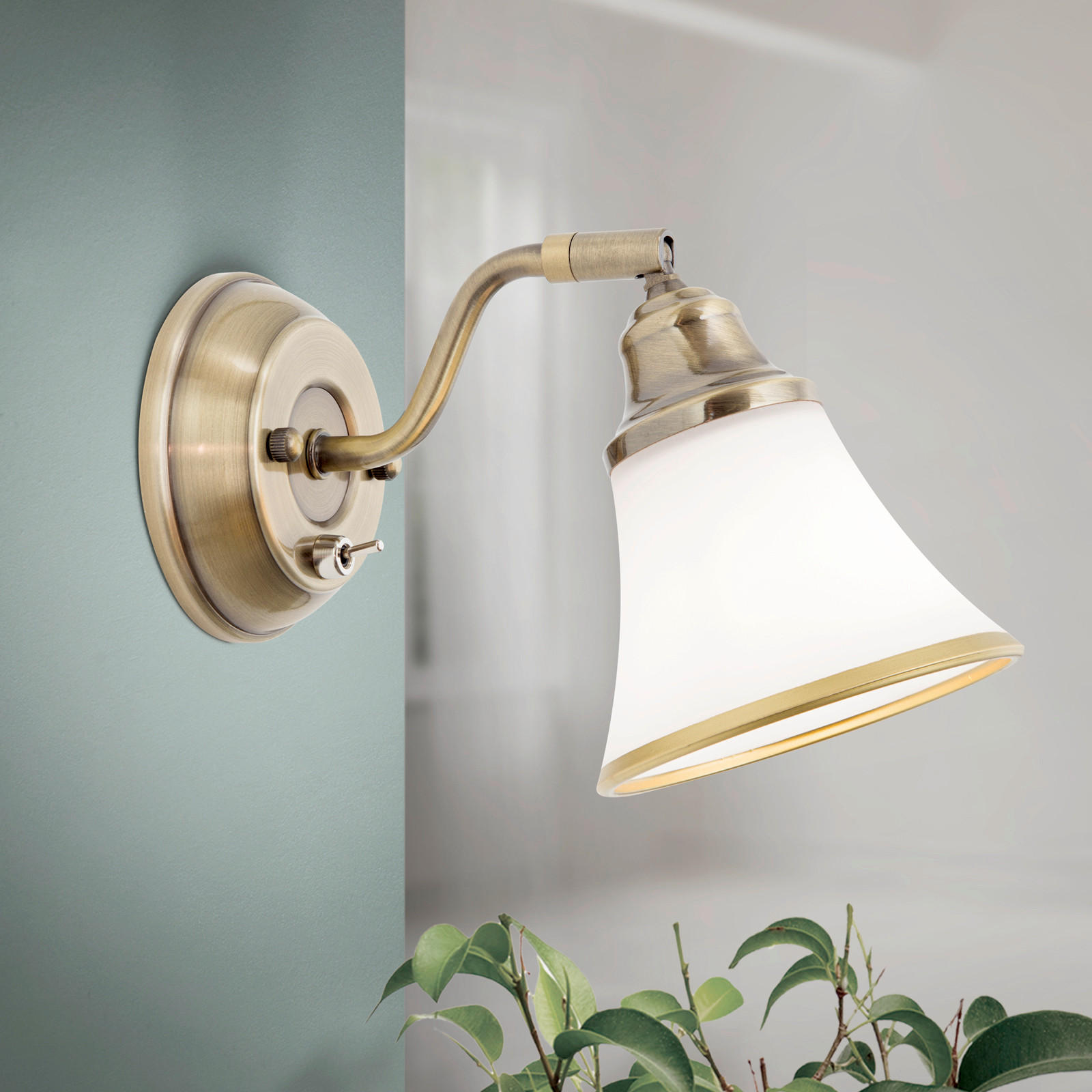 WANDLEUCHTE Maja   - Bronzefarben, LIFESTYLE, Glas/Metall (11,0/13,0/20,0cm)