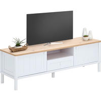 TV-SZEKRÉNY 158,5/50,3/45,5 cm  - Artisan tölgy/fehér, Romantik / Landhaus, faalapú anyag/fém (158,5/50,3/45,5cm) - home24