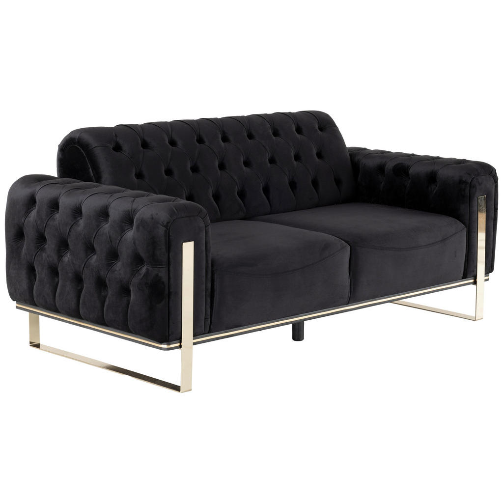 Thumbnail - Livetastic 2-Sitzer-Sofa, Schwarz, Textil, Uni, Füllung: Faserbällchen, Schaumstoffflocken,Faserbällchen, Schaumstoffflo...